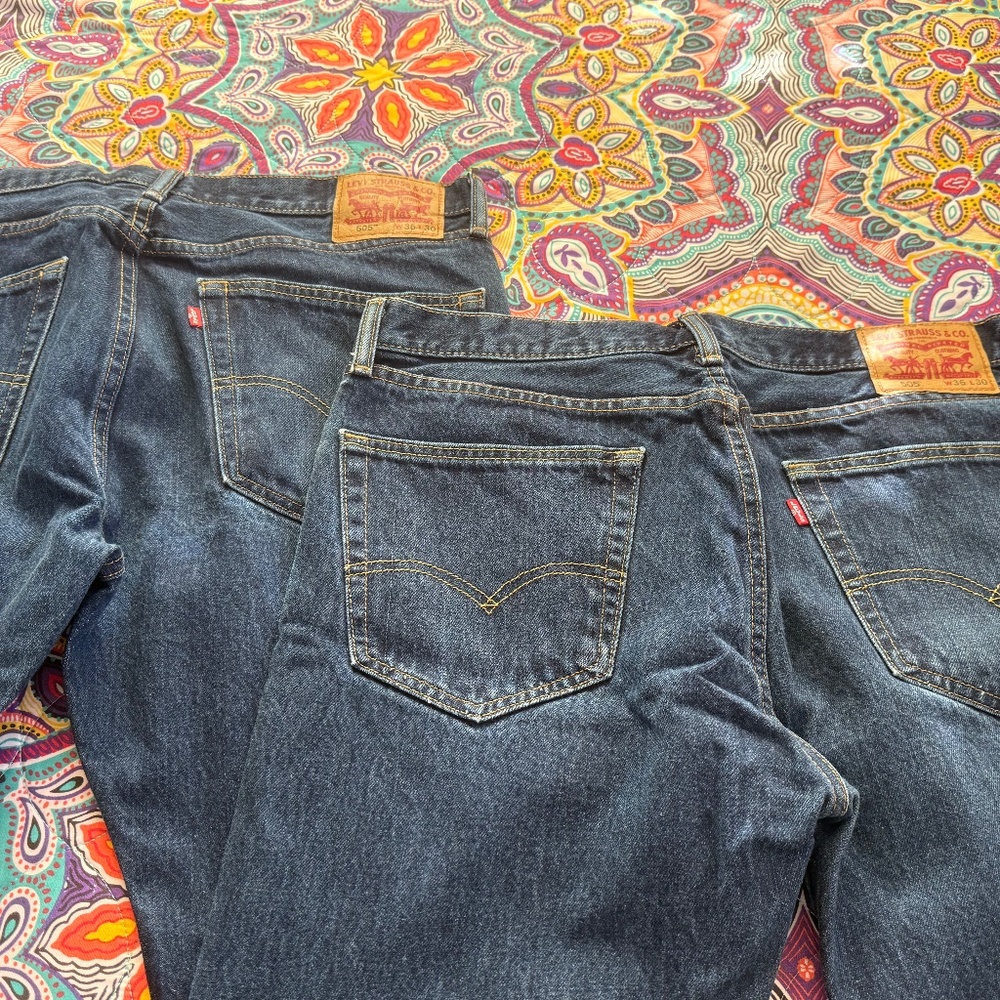 Two pairs of Levi´s men´s 505 jeans Size 36X30 - Picture 7 of 8